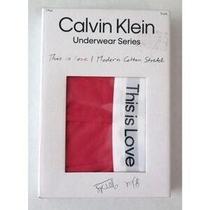 Calvin Klein NB3182651 Men Sz XL Pink This is Love Modern Cotton Stretch Trunks